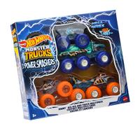 Hot Wheels Monster Truck Transporter Set with 4 Mini Cars, Ages 3+