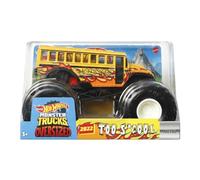 Hot Wheels Monster Trucks, 1:24 Scale To S' Cool Toy Vehicle for Kids Ages 3 and Up with Giant Wheels and Authentic Details to Expand Your Collection