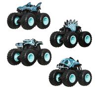 Hot Wheels Monster Trucks, 4-Pack of 1:64 Scale Toy Trucks