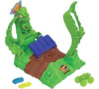 Hot Wheels Monster Trucks Arena Smashers Glow-in-the-Dark Gunkster Playset Includes 1:64 Glow Gunkster Truck & 2 Crushable Cars HPN72