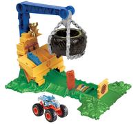 Hot Wheels Monster Trucks Arena Smashers Rhinomite Chargin' Challenge Playset