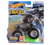 Hot Wheels Monster Trucks Back to The Future Time Machine, Connect and Crash Car
