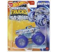 Hot Wheels Monster Trucks Bigfoot 2024, Power Smashers 1:64 Scale, Crushed Car Included