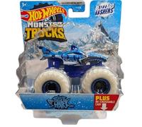Hot Wheels Monster Trucks Blizzard Bashers Tiger Shark with re-Crushable car
