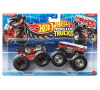 Hot Wheels Monster Trucks, Bone Shaker & 5 Alarm 2 Pack, 1:64 Scale Diecast Toy Vehicles