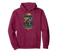 Hot Wheels Monster Trucks - Bone Shaker Pullover Hoodie, Adult Unisex, Burgundy, Large