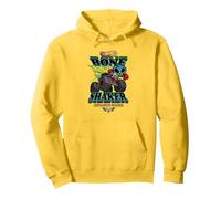 Hot Wheels Monster Trucks - Bone Shaker Pullover Hoodie, Adult Unisex, Lemon Yellow, Medium