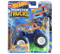 Hot Wheels Monster Trucks Bread Boys, Snack Pack 1/6 Includes Connect and Crash Car