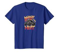 Hot Wheels Monster Trucks - Bringing The Heat T-Shirt, Youth, Royal Blue, Small