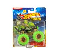 Hot Wheels Monster Trucks Carbonator [Green] Freestyle Wreckers 9/11 (Includes Crushed Car) New for 2026! 1:64 Scale Diecast Toy Vehicle