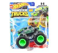 Hot Wheels Monster Trucks Crash Legends 5/6 Humvee Neon Green 1:64 Scale Diecast Model Vehicle