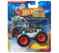 Hot Wheels Monster Trucks Dual Engine Destroyer, X-Raycers XL 5/5 [Includes Crushed Car] New for 2026! 1:64 Scale Diecast Toy Vehicle