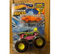 Hot Wheels Monster Trucks Rodger Dodger 1:64 New + Crushed Coupe Speed Bump Car