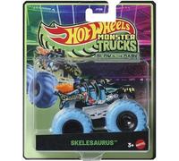 Hot Wheels Monster Trucks Glow in The Dark 2025 Skelesaurus 1:64 Scale