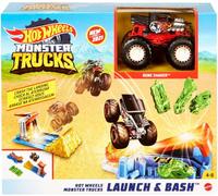 Hot Wheels Monster Trucks Launch and Bash Play Set