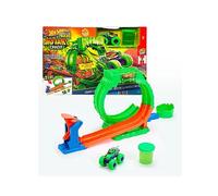Hot Wheels Monster Trucks Mutant Chaos Loop Challenge Playset With Slime One Colour
