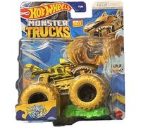 Hot Wheels Monster Trucks New for 2023 1:64 Scale (Shark Wreak Gold Champion Crashers 5/6)