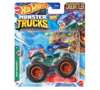 Hot Wheels Monster Trucks New for 2024 1:64 Scale (CageRattler Cage Rattler Beast Bashers 1/6)