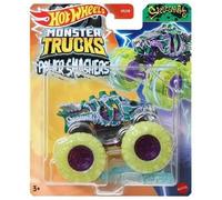 Hot Wheels Monster Trucks New for 2024 1:64 Scale Power Smashers (Skelesaurus 2.0)