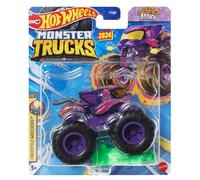 Hot Wheels Monster Trucks New for 2024 1:64 Scale (Scratch Attack 4/12 Freestyle Wreckers)