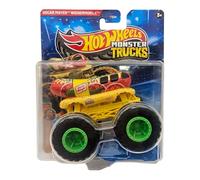 Hot Wheels Monster Trucks Oscar Mayer Wienermobile, Die-Cast Vehicle with Green Wheels