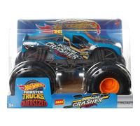 Hot Wheels Monster Trucks Oversized 1:24 Scale Metal Die-Cast Toy Truck (2024 Podium Crasher Blue)
