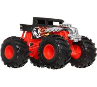 Hot Wheels Monster Trucks Oversized Bone Shaker in 1:24 Scale | Includes Die-Cast Toy Truck with Giant Wheels & Cool Designs, Smash & Crash Play for Monster Trucks Live Fans, JDR04