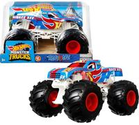 Hot Wheels Monster Trucks, Oversized Monster Truck, 1:24 Scale Die-Cast Toy Truck with Giant Wheels and Cool Designs, GTJ37