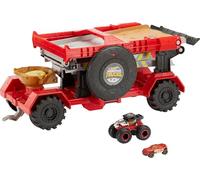 Hot Wheels Monster Trucks Playset, Toy Truck & Car, Down Hill Race & Go with 1:64 Scale Bone Shaker & 1:64 Scale Vehicle (Amazon Exclusive), GFR15