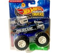 Hot Wheels Monster Trucks Police Rescue, Champion Crashers 8/8 [Includes Crushed Car] New for 2026! 1:64 Scale Diecast Toy Vehicle