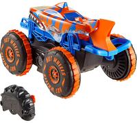 Hot Wheels Monster Trucks Remote Control Toy Vehicle, Large-Scale RC Tiger Shark Climber with 3 Modes of Play for Racing, Climbing & Stunting, JFR39