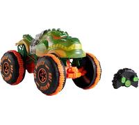 Hot Wheels Monster Trucks Remote-Control Toy Vehicle, 1:15 Scale Rageasaur RC with Grip Action Tires for Off-Roading & Wheelie Stunting