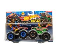 Hot Wheels Monster Trucks, Scorpedo vs Baja Buster, 2-Pack Die-Cast Vehicles, 2023 Edition