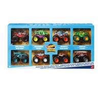 Hot Wheels Monster Trucks, Set of 8 1:64 Scale Die-Cast Toy Trucks Featuring Hero & Fan-Favorite Characters from Monster Trucks Live & the YouTube Series, JCW76