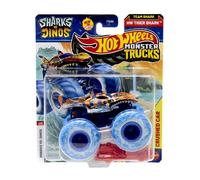 Hot Wheels Monster Trucks Sharks vs Dinos 1:64 Scale Die-Cast Vehicle Collection 2025 Edition (2/8 Team Shark Tiger Shark)