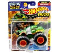 Hot Wheels Monster Trucks Sharks vs Dinos, 1:64 Scale Die-Cast Vehicle Collection, 2025 Edition (5/8 Team Dino Rageasaur)