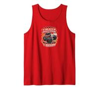 Hot Wheels Monster Trucks - Smash and Thrash Tank Top, Men, Red, Large