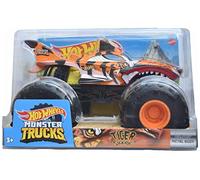 Hot Wheels Monster Trucks, Oversized Monster Truck, 1:24 Scale Die-Cast Toy Truck with Giant Wheels and Cool Designs, GWL14