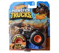 Hot Wheels Monster Trucks Tiger Shark 18/50 Connect and Crash Car