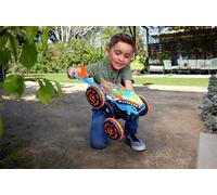 Hot Wheels Monster Trucks Remote Control Toy Vehicle, Large-Scale RC Tiger Shark Climber with 3 Modes of Play for Racing, Climbing & Stunting, JFR39