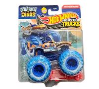 Hot Wheels Monster Trucks Tiger Shark, Sharks vs Dinos Series, Blue and Orange