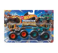 Hot Wheels Monster Trucks TIGER SHARK vs. MEGA-WREX 1:64 Scale Vehicle 2-Pack