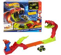 Hot Wheels Monster Trucks Toy Playset, Snake Slam Takedown Track Set with Exclusive 1:64 Scale Bone Shaker Toy Vehicle, Includes Track, JJN44