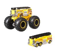 Hot Wheels Monster Trucks Toy Vehicle Truck 5 Alarm + Auto 5 Alarm for Kids Ages 3 and Up