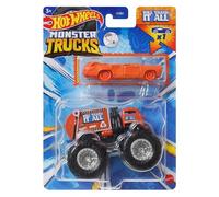 Hot Wheels Monster Trucks Toy Vehicle Truck Will Trash It All + Station Wagon Orange for Kids Ages 3 and Up