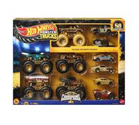 Hot Wheels Monster Trucks Trophy Champions Bigfoot 50th Anniversary Set