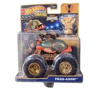 Hot Wheels Monster Trucks Trophy Champions Piran-Ahhh [Gold] Includes Toy Trophy! 1:64 Scale Diecast Toy Vehicle