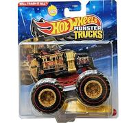 Hot Wheels Monster Trucks Will Trash It All Dump Truck [Treasure Hunt] Includes Crushed Car, New for 2026! 1:64 Scale Diecast Toy Vehicle