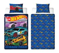 Hot Wheels Officially Licensed Single Duvet Cover Set | Motorway Design | Reversible 2 Sided Bedding Including Matching Pillow Case | Perfect For Kids Bedroom | Polycotton