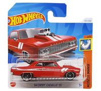 Hot Wheels Muscle Mania 2/5 - '64 Chevy Chevelle SS 1:64 Scale Diecast Model Vehicle - HTC58, Short Card, Red